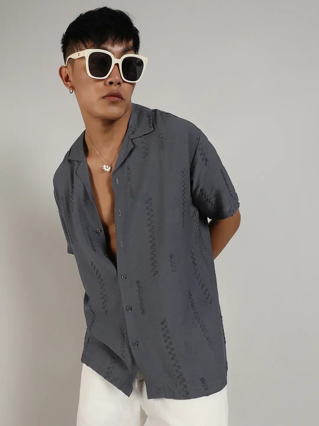 Embroidered Twist Shirt