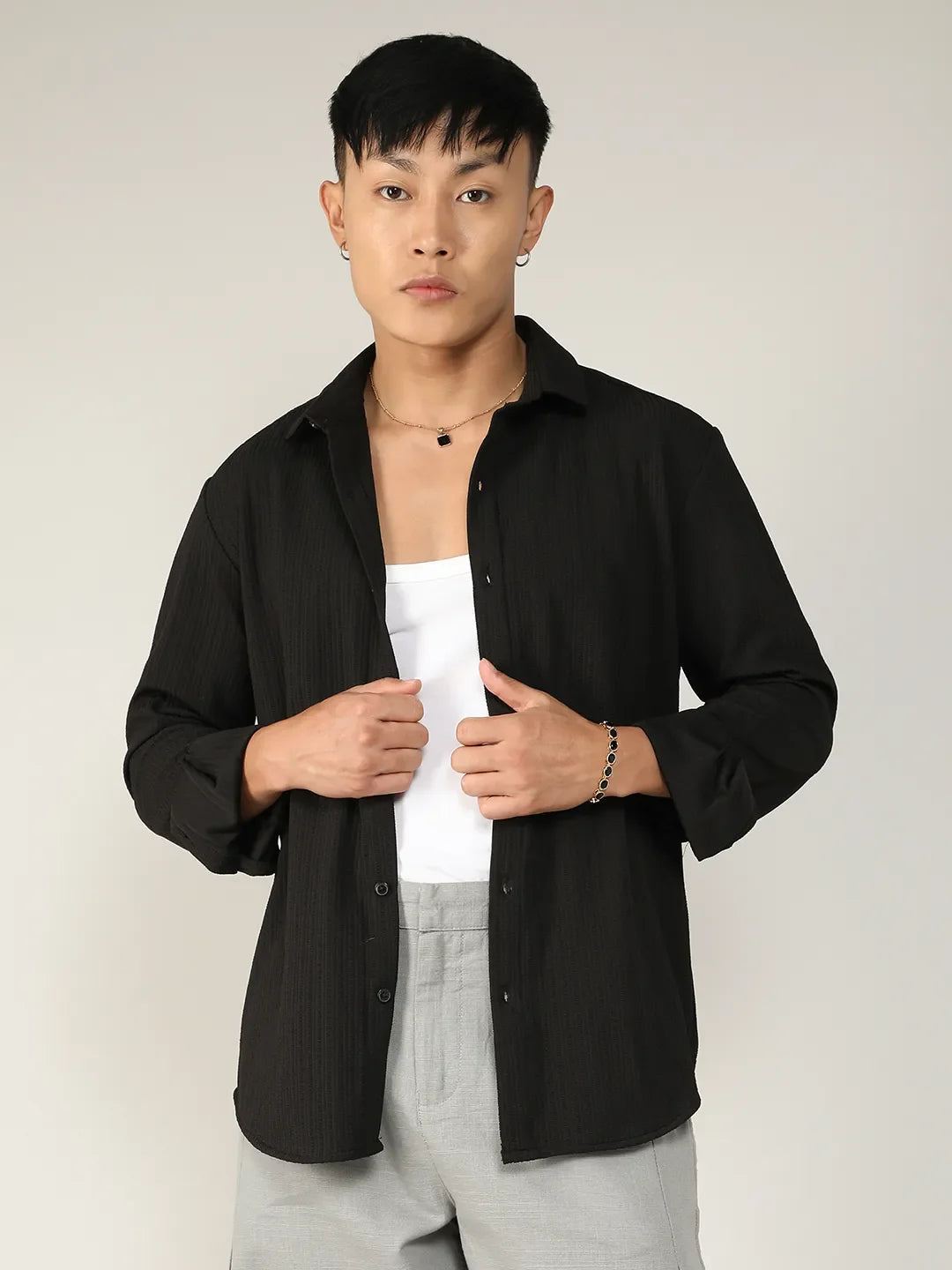 Stripe-Creased Shirt
