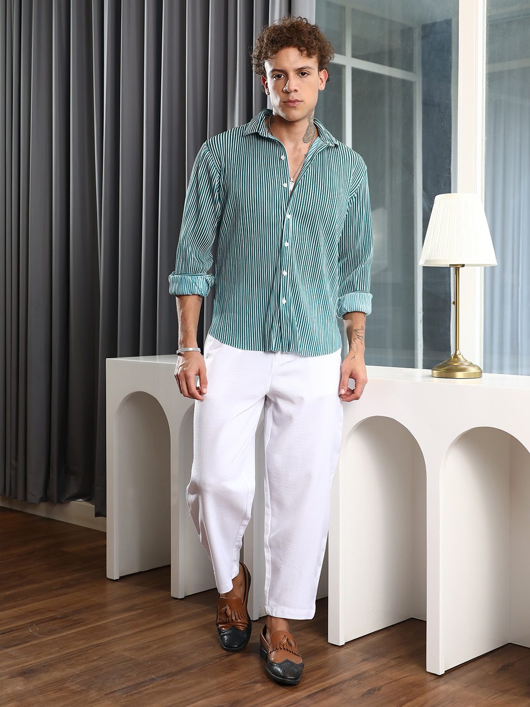Pleat-Creased Shirt