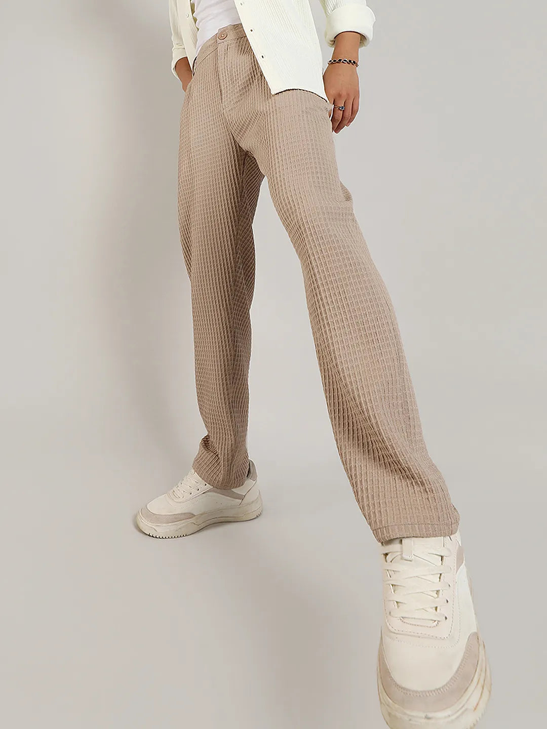 Lightweight - Textured Graph Check Trousers