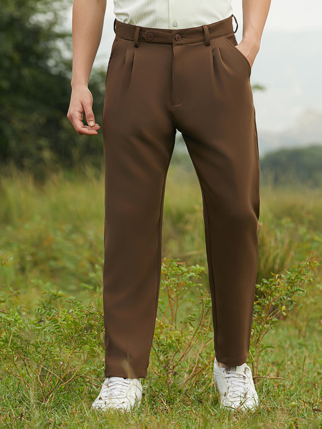 Lightweight - Pleated Suede Trousers